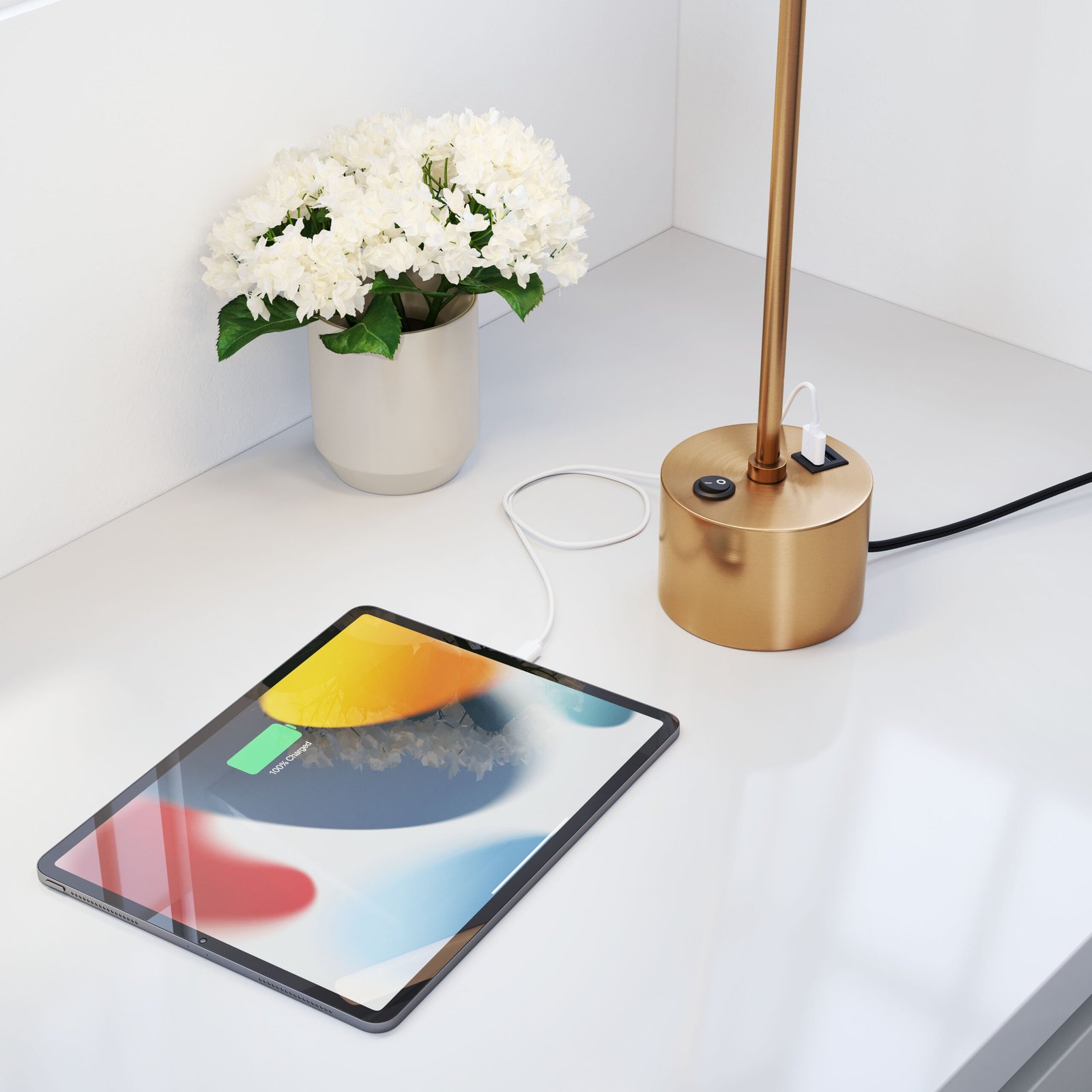 Kippy Table Lamp Brown & Brass - Image 2