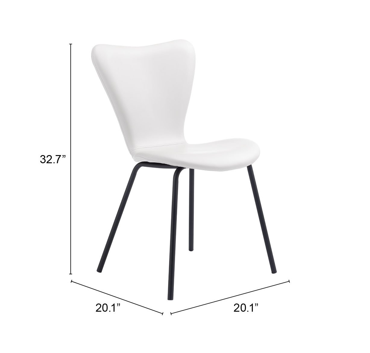 Torlo Dining Chair (Set of 2) White - Image 11
