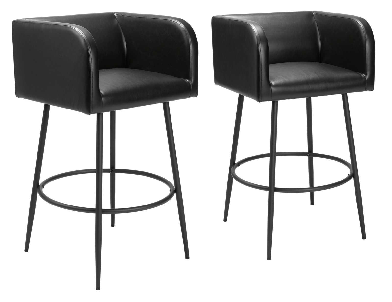 Horbat Barstool (Set of 2) Black - Image 12