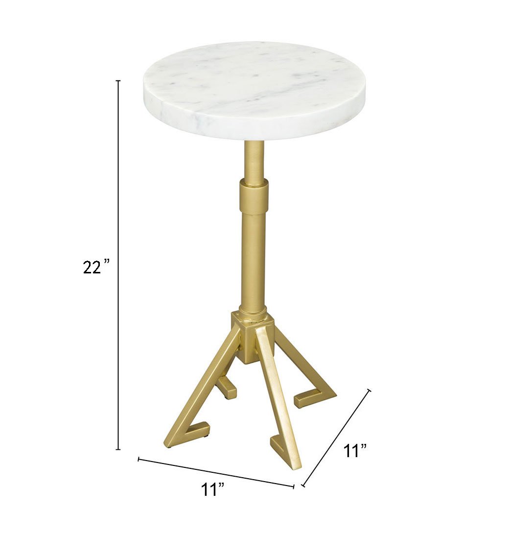 Maurice Side Table White & Gold - Image 11