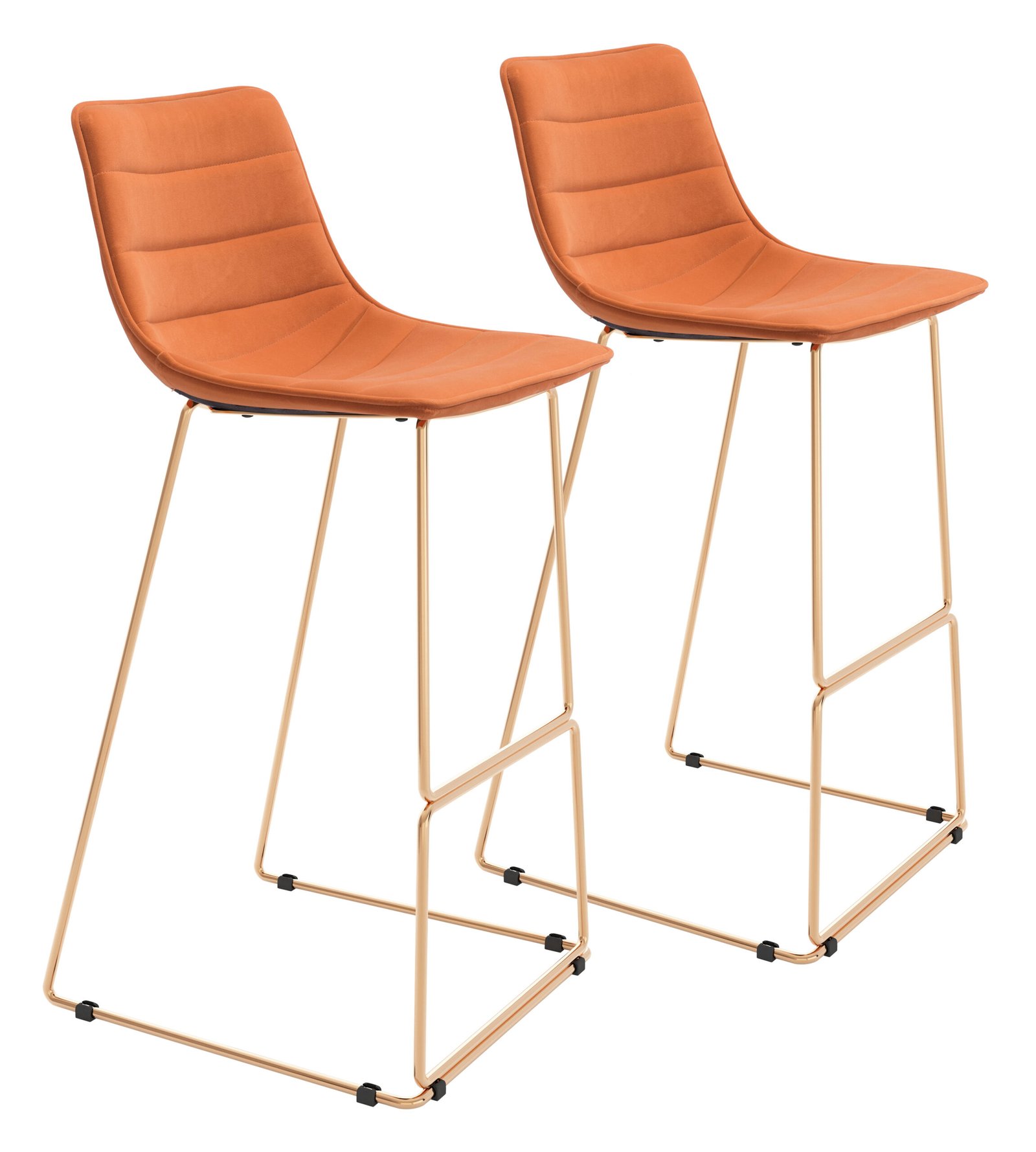 Adele Barstool (Set of 2) Orange & Gold - Image 12